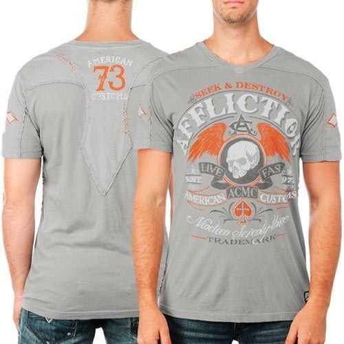 Remera Affliction 1973 Mma Jiu Jitsu Custom