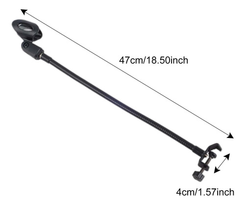 2x Soporte De Micrófono De Metal Soporte Manguera Ajustable