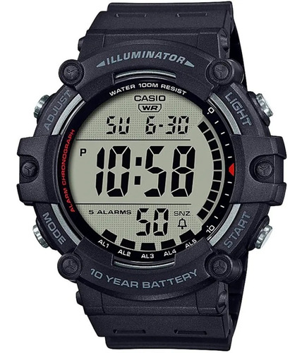 Reloj Casio Malla De Resina Digital Para Hombre Ae-1500w