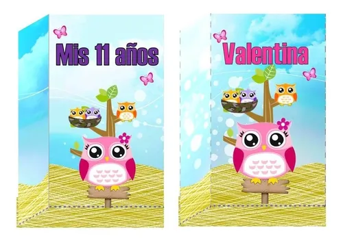 comprar 10 Bolsitas Golosineras Con Cierra Sticker Buho Lechuza