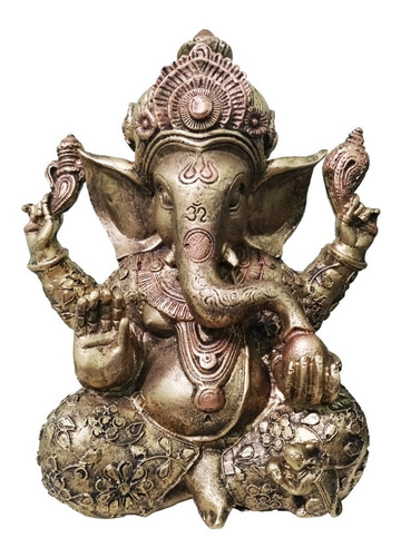 Ganesha Grande Deus Da Fortuna Intelecto Prosperidade Resina