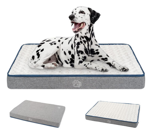 Cama Reversible Fresca Y Cálida Para Perro Gris Con Funda La