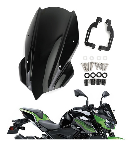 Parabrisa Parabrisa Para Kawasaki Z400 2019-2020 Negro