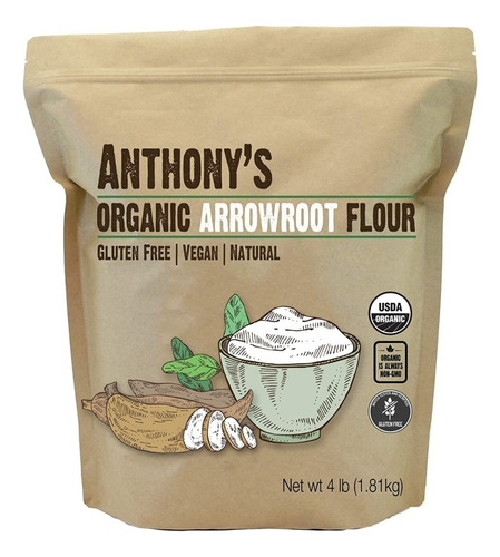 Anthony's Harina Arrurruz Arrowroot Organica 1.810 Kg