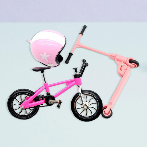 Set De Miniaturas De Bicicletas Para Embellecer Rosa