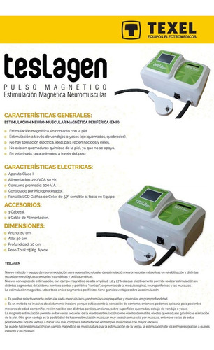 Imagen 4 de 10 de Teslagen Texel Equipo Estimulacion Magnetica Neuromuscular