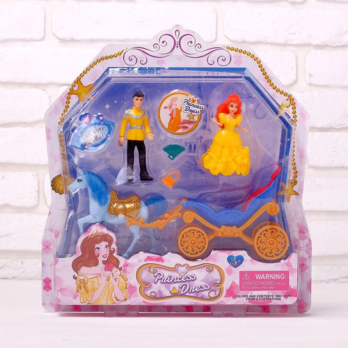 Princesa Muñeca Con Carruaje Caballo Principe Niña
