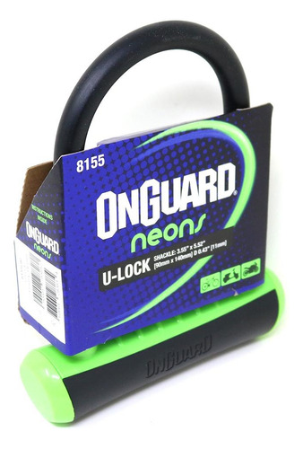 Candado Bicicleta Onguard U Lock Neon Series Mini 90x140 Mm