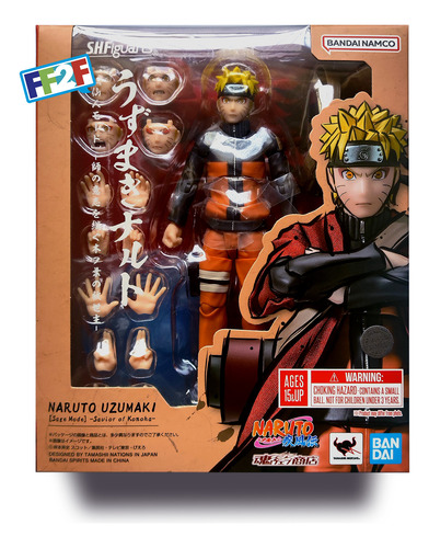 Naruto Sabio Sage Mode - Savior Of Konoha - Figuarts Bandai (Usado)