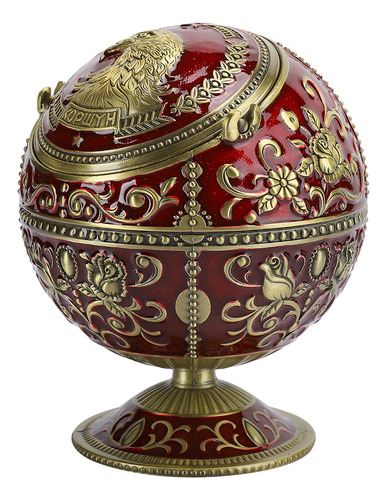 Cinzeiro Inovador Wine Red Eagle Metal Globe Com Tampa