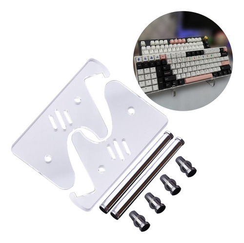 Soporte De Acrílico Para Teclado Fácil De 2 Ranuras