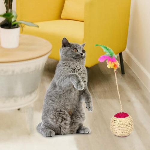 2 Pelota Para Rascar Gatos, Juguete De Sisal Para Gatitos,