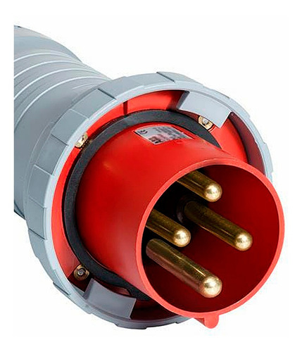 Plug Industrial Macho 3p+t 63a 380/415v Ip67 Vermelho Abb