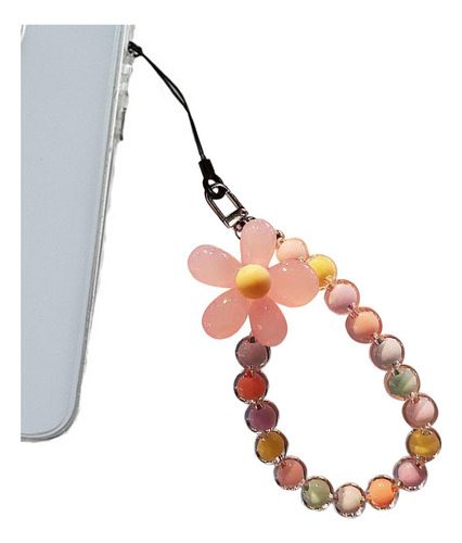 Lindos Dijes Para Teléfono, Cordón Cuentas De Color Rosa