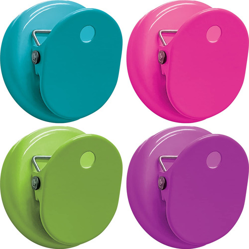 Clips Magneticos Metalicos Varios Colores Pack De 4u.