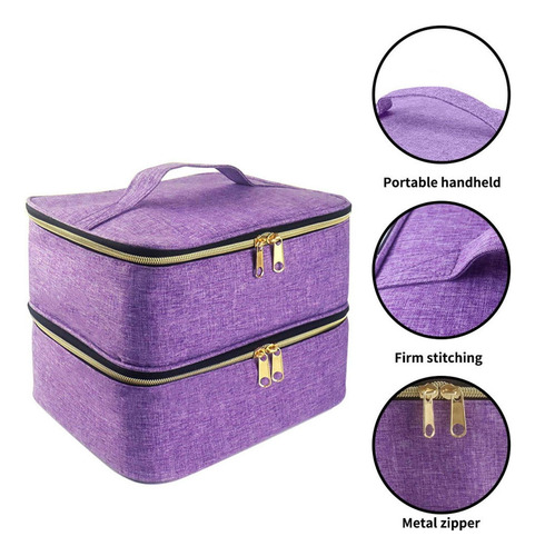 Estuche Portátil Para Esmalte De Uñas, Soporte De Doble M