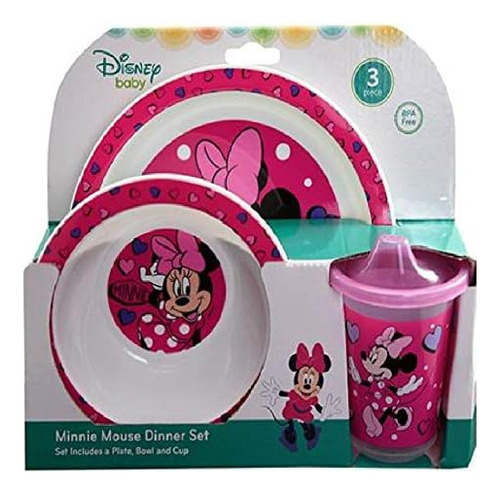 Juego De Cena De Minnie Mouse De 3 Piezas Caja Abierta ...