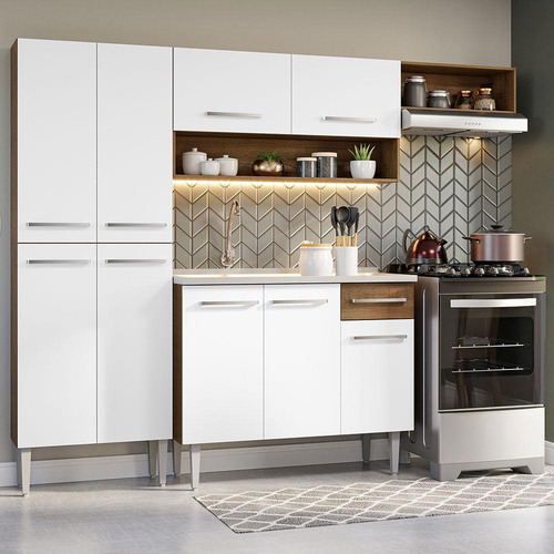 Mueble De Cocina Integral Emilly 229cm Con Lavadero 12