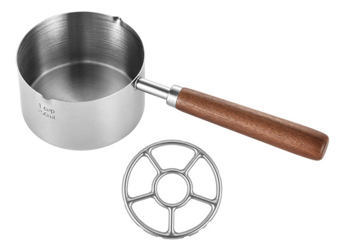 Mini Panela De Aço Inoxidável, Com Suporte Com Suporte