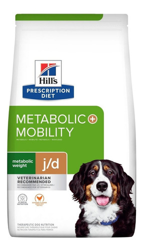 Imagen 1 de 1 de Alimento Hill's Prescription Diet Metabolic + Mobility j/d para perro adulto sabor pollo en bolsa de 10.9kg