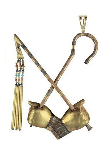 Crook Flail Faraó Egito Antigo Pingente Em Prata 925 - 2 Mod