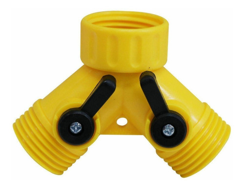 Imagen 2 de 6 de Adaptador Conector Y 3/4 Manguera Lavadoras 2 En 1 Plástico