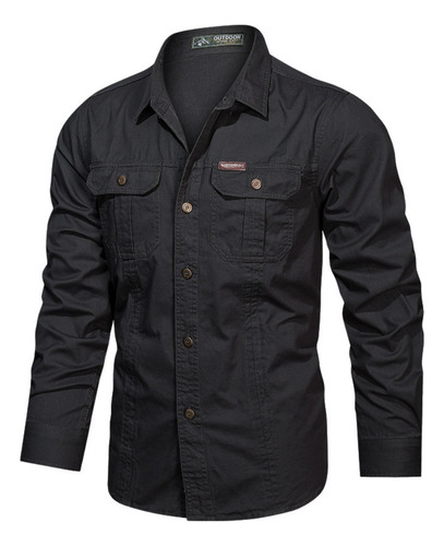 Camisa Informal De Hombres Con Dos Bolsillos