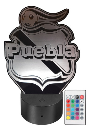 Lámpara Led Decorativa Club Puebla Fútbol Rgb Personalizada