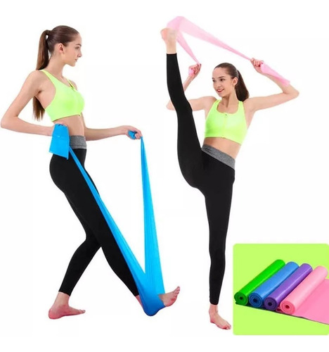 Banda Elástica Resistencia Ejercicios Musculación Yoga Gym