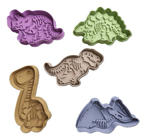 Set De Cortadores De Galleta De Fósiles De Dinosaurios