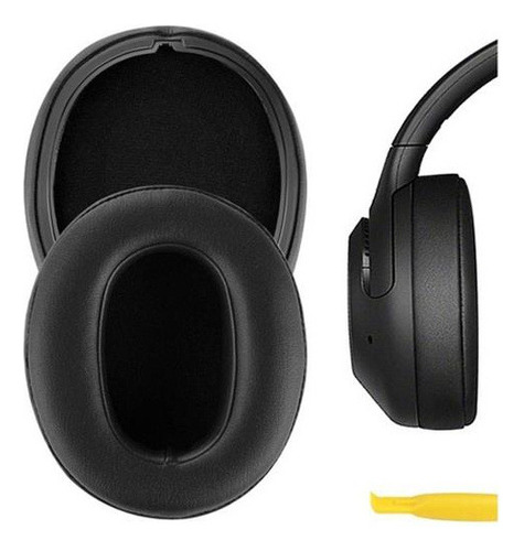 Almohadillas For Audífonos Sony Wh-xb900n, De Piel (negra