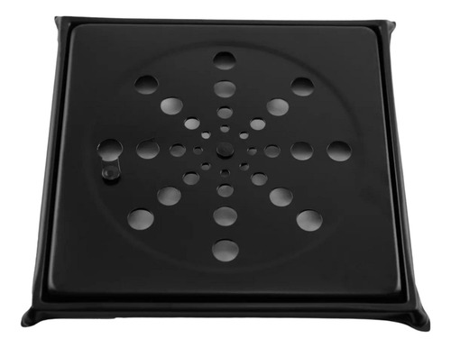 Grelha de drenagem Nitro Metais Store Grelha Ralo Grelha 10x10 Preto 12cm de comprimento por 12cm de largura