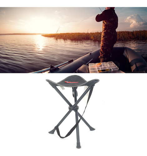 Taburete Trípode Para Silla Plegable Al Aire Libre, Ligero Y