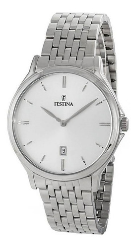 Imagen 1 de 5 de Reloj Festina Hombre F16744.2 Acero Calendario Plateado