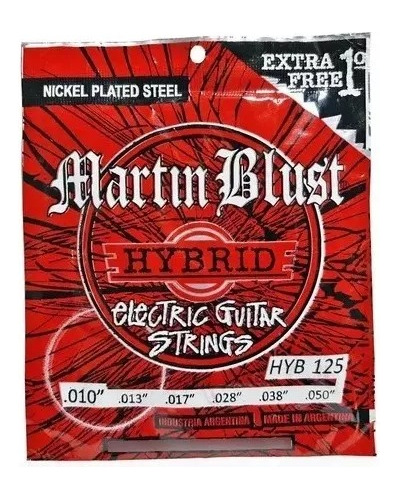 Encordado Electrica 010-050 Hybrid Ex 1r Martin Blust Hyb125