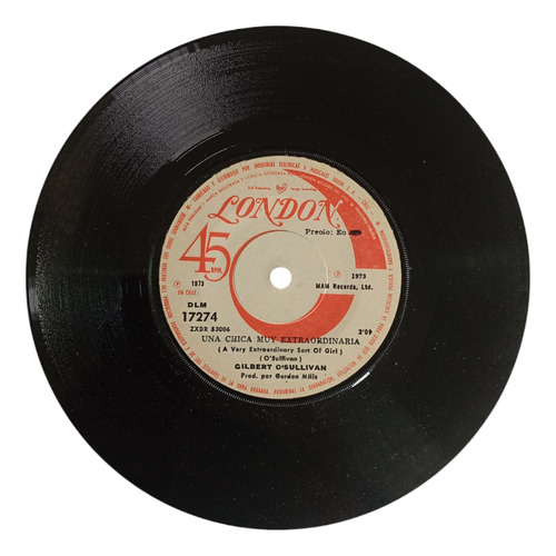 Vinilo Single De Gilbert O'sullivan Bajate - Una Chica (w145 (Usado)