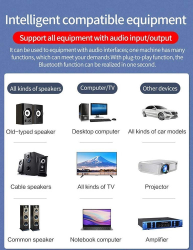Imagen 6 de 9 de Transmisor Receptor Bluetooth 5.0 Tv Pc Tablet Parlante Auto