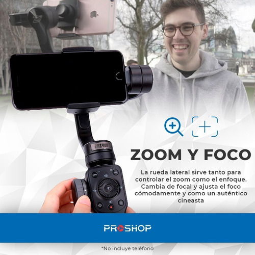 Imagen 2 de 10 de Estabilizador Steadycam Gimbal Zhiyun Smooth 4 Celular Black
