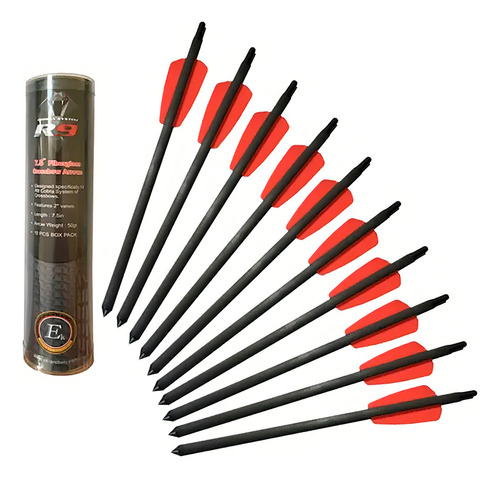 Kit 10 Seta R Series Carbon 7,5 Pol. Balestra - Ek Archery