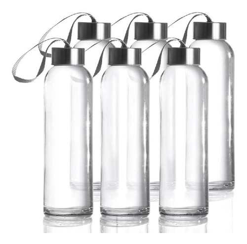 Imagem 4 de 4 de Garrafa Vidro C/ Alça 400ml Academia Não Vaza Capa Brinde