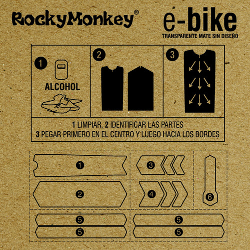 Kit Protector De Vinilo Para Bicicletas E Bike Transparente