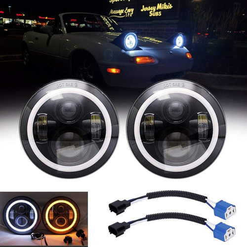 Para 90-97 Mazda Miata Mx5 Mx-5 H6024 Par Completo Led Faro 