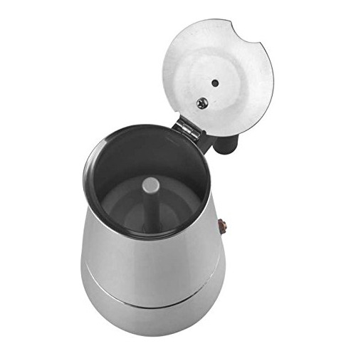 Cafetera De Acero Inoxidable Moka Espresso Latte De 2 T...