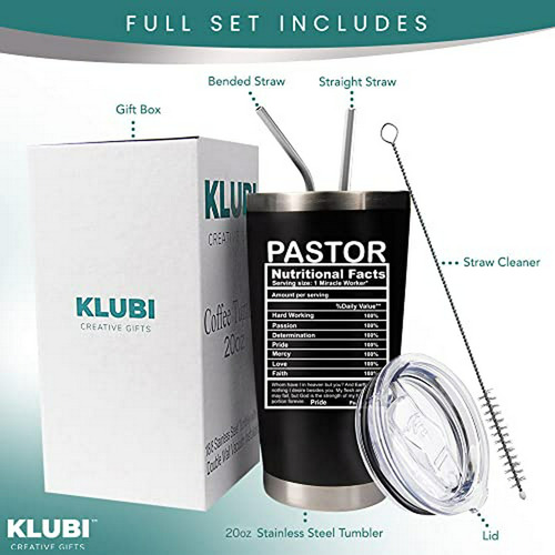 Regalo Gracioso Para Pastor: Taza De Viaje 20 Oz