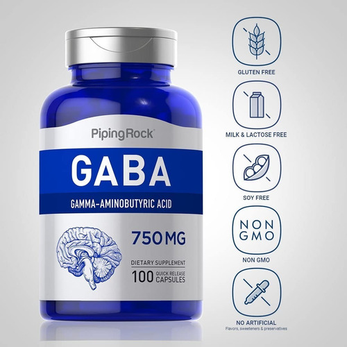 Gaba (gamma-amino-butírico) 750mg X 100 Cap Antistres Oferta