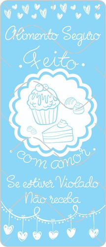 Imagem 5 de 5 de Lacre Delivery Confeitaria Doces Bolos Cakes 7x3cm 1.000un