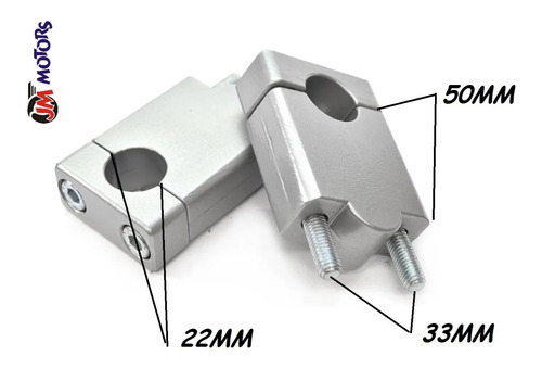 Imagen 3 de 5 de Jm Atv Clams Elevador Manubrio Cuatriciclo Yamaha Raptor 700