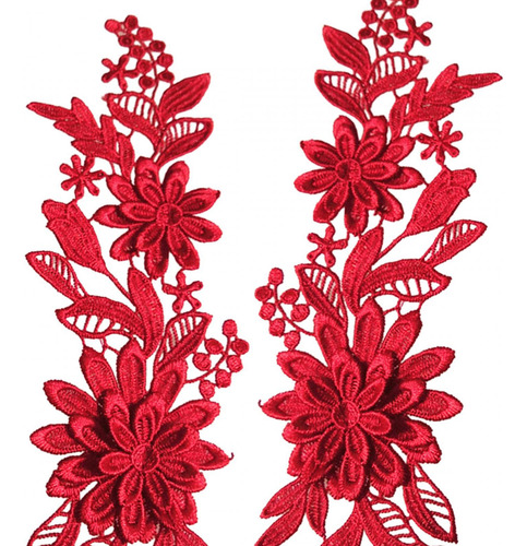 2 Kit De Adornos De Encaje Floral Para Decoración 2 Piezas