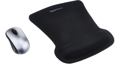 Mouse Optico Inalambrico Plateado + Mousepad | Amazon Bas...