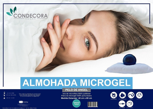 Almohada Microgel Pelo De Angel Estandar